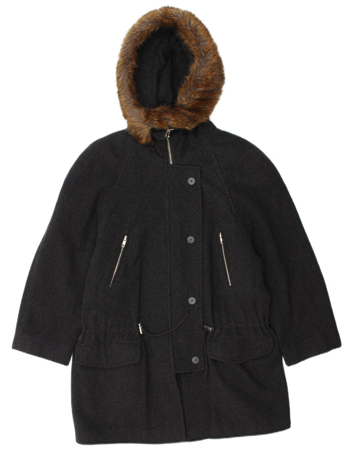 Giacca Parka oversize con cappuccio da donna SCHERER EU 38 Lana grigio medio