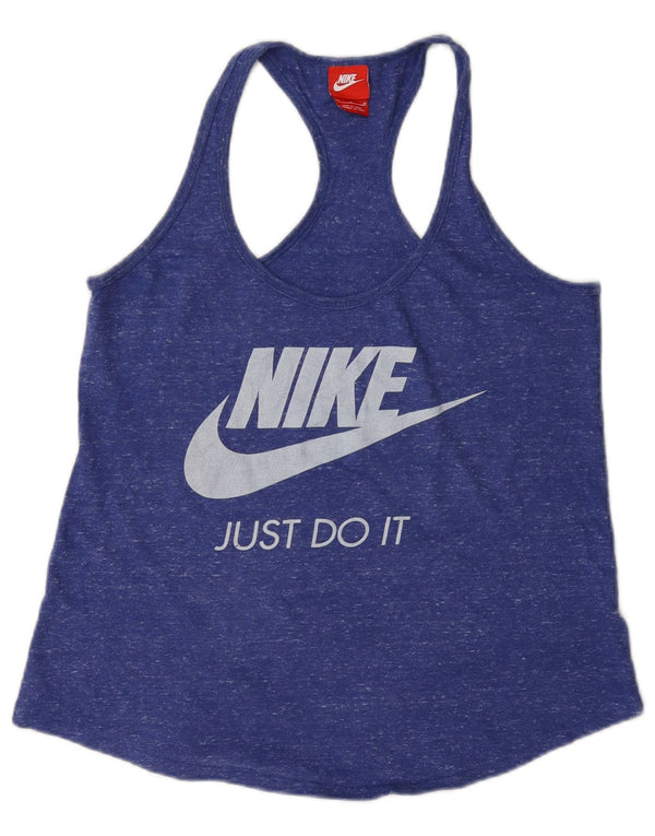 Canotta grafica da donna Nike Top UK 12 cotone medio blu navy screziato