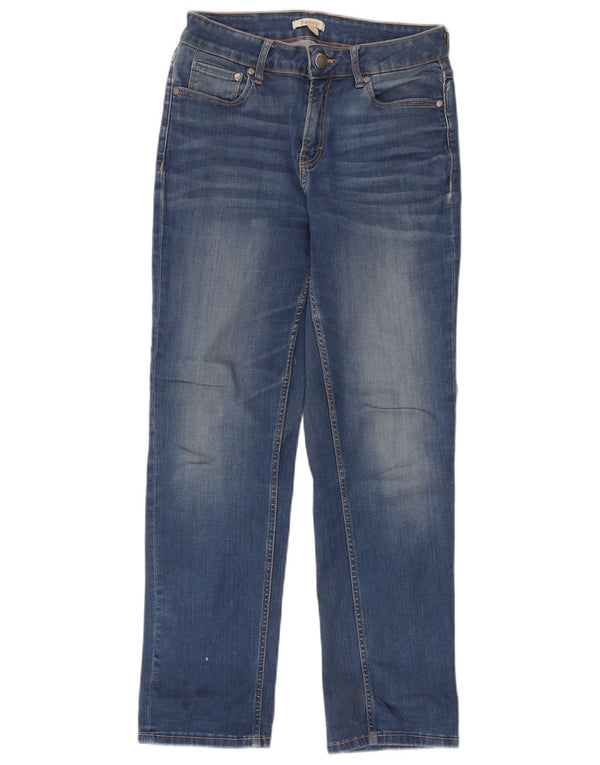 Jeans dritti da donna Barbour UK 10 piccoli W28 L28 cotone blu
