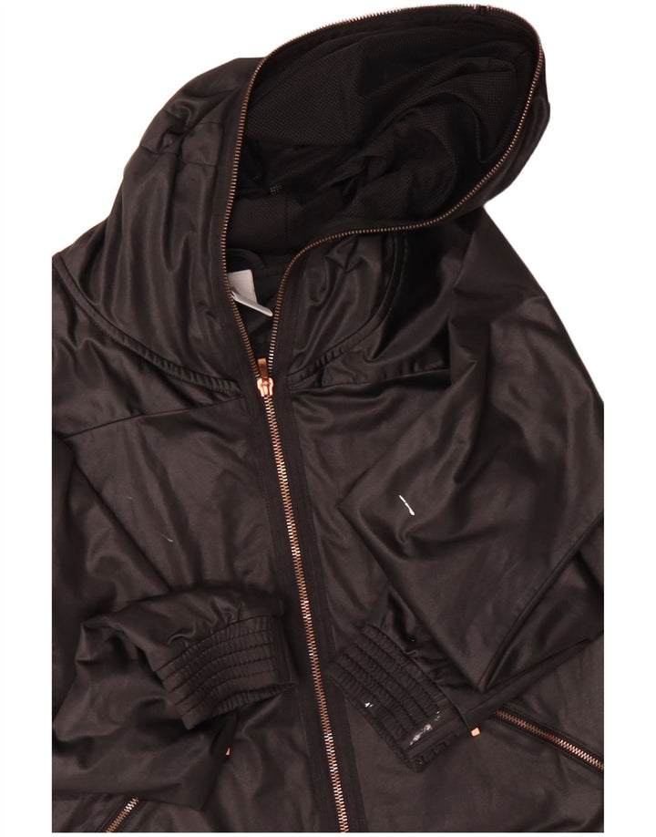 Giacca antipioggia con cappuccio da donna ADIDAS UK 10 Small poliestere nero