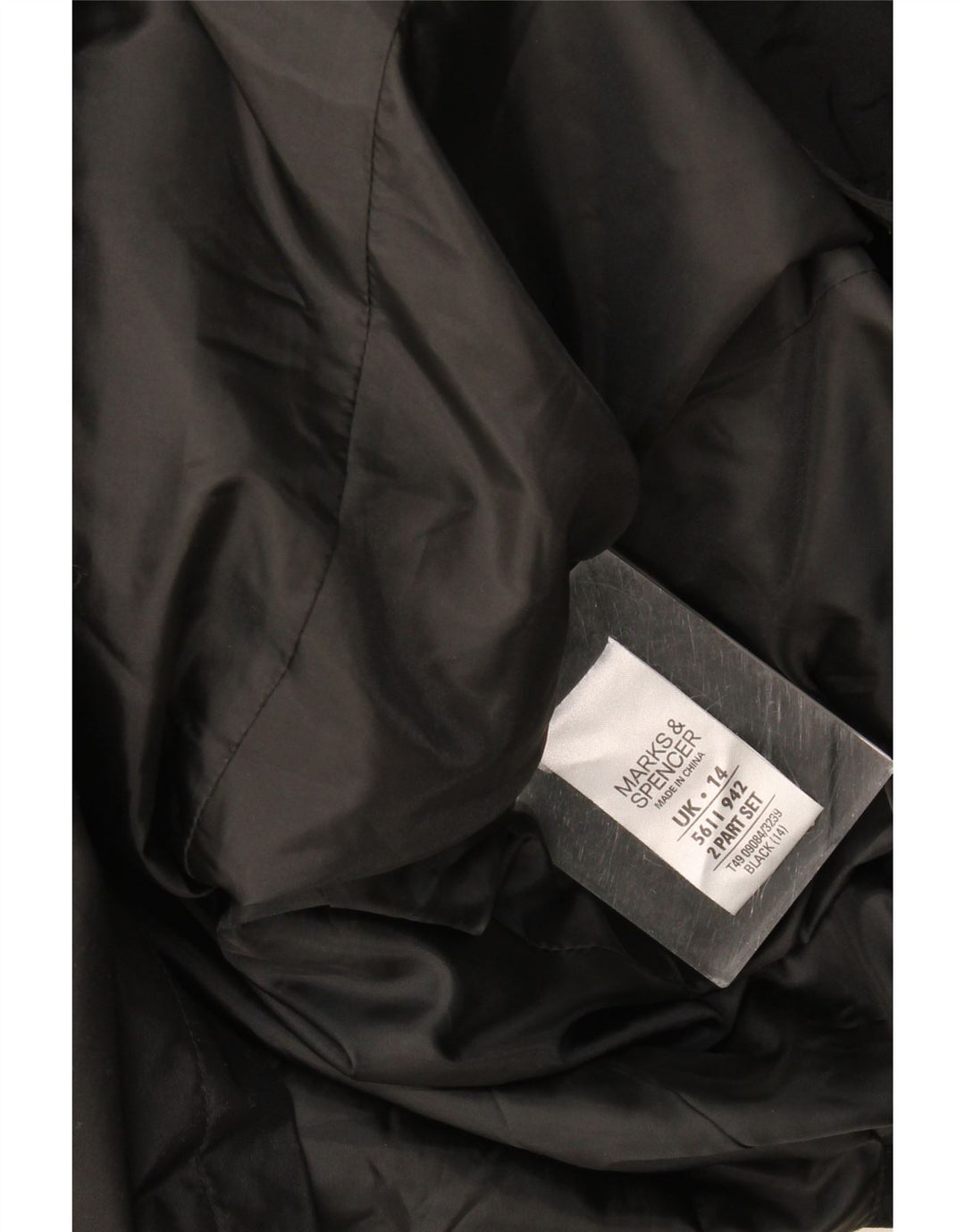 Trench da donna Marks & Spencer UK 14 grande poliestere nero