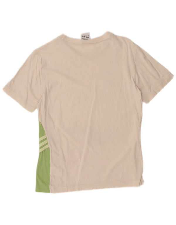 Maglietta grafica da donna Adidas Top UK 16 Large Off White Colourblock