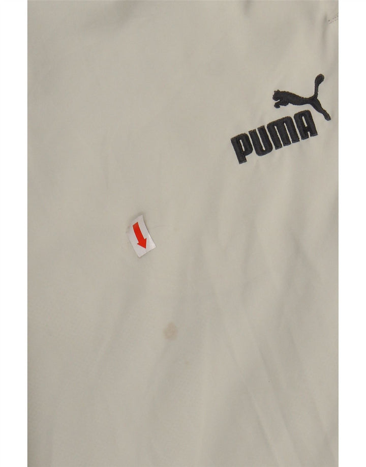 Pantaloni da tuta da uomo PUMA piccoli in poliestere bianco sporco
