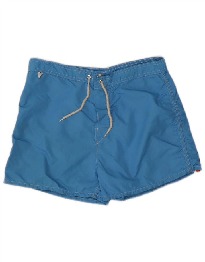 Pantaloncini da bagno da uomo Sundek in nylon blu medio