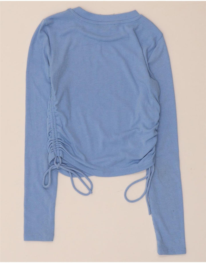 Top corto da donna Zara a maniche lunghe UK 8 piccolo blu
