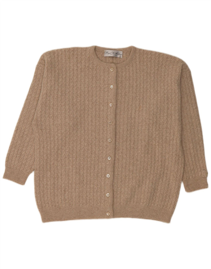 ST. Maglione cardigan da donna ANDREWS UK 18 XL Beige Angora