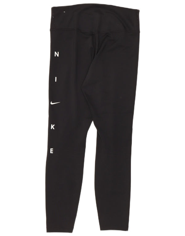 Leggings grafici da donna Nike UK 10 piccoli poliestere nero
