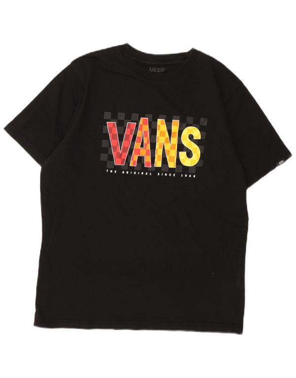 T-shirt grafica da bambino Vans Classic Fit 14-15 anni XL in cotone nero