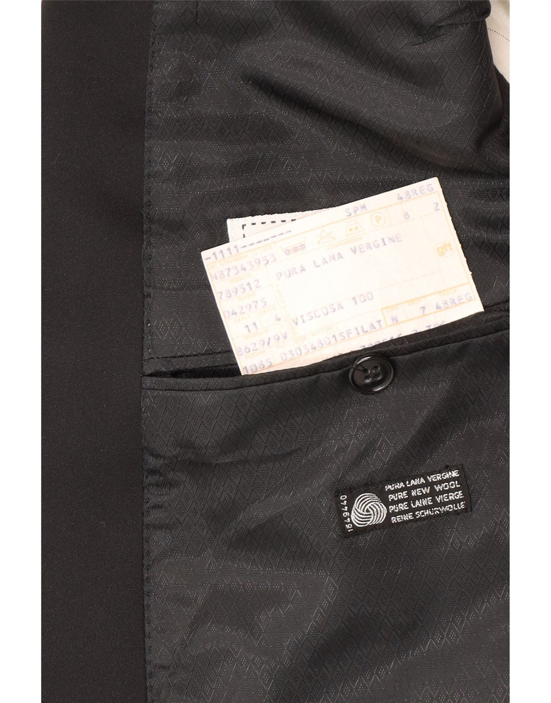 Giacca Blazer Doppiopetto Uomo Profilo IT 48 Media Nera Lana Vergine