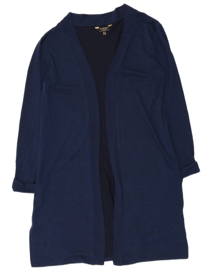 Top cardigan lungo da donna Lipsy UK 14 grande poliestere blu navy