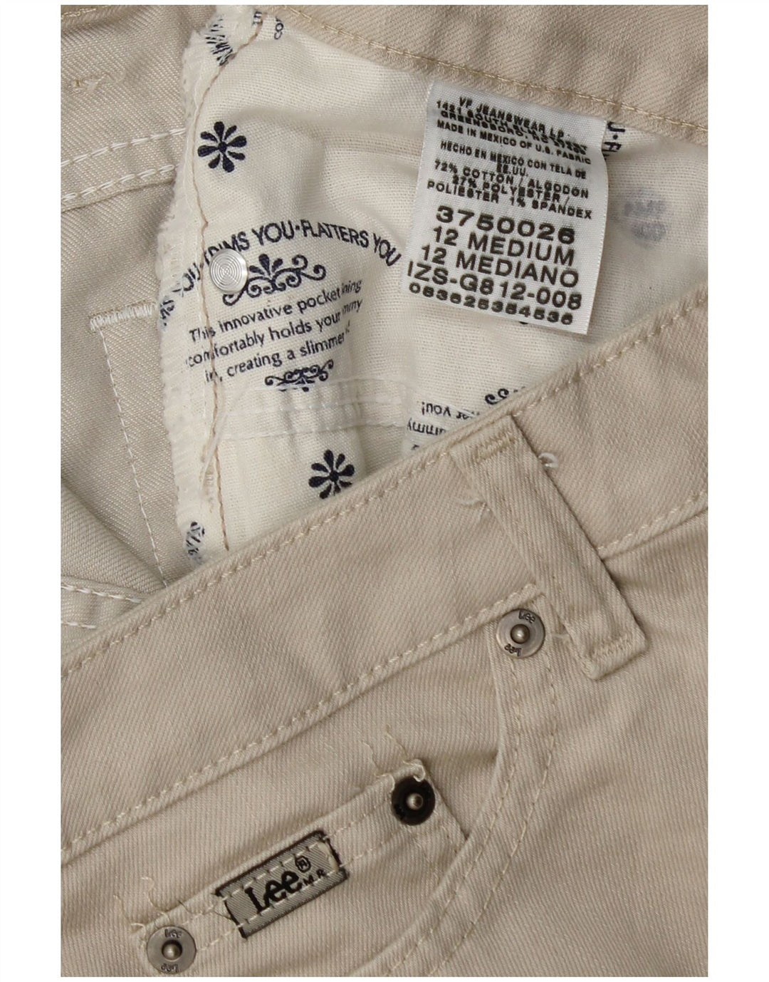 Pantaloncini casual da donna LEE US 12 Large W32 Cotone beige