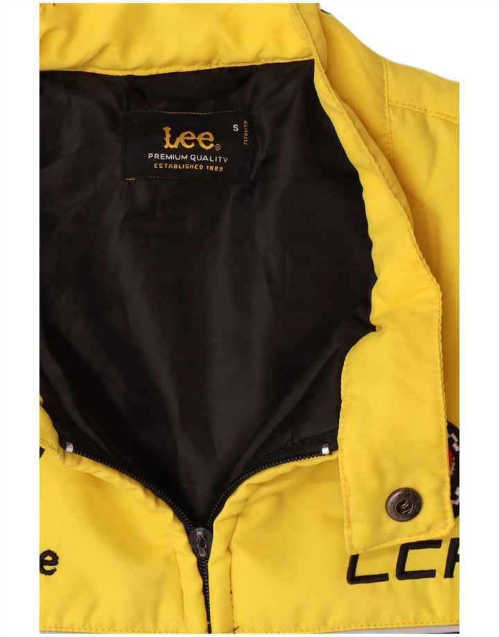 Gilet trapuntato con grafica da uomo Lee UK 36 piccolo poliestere color block nero