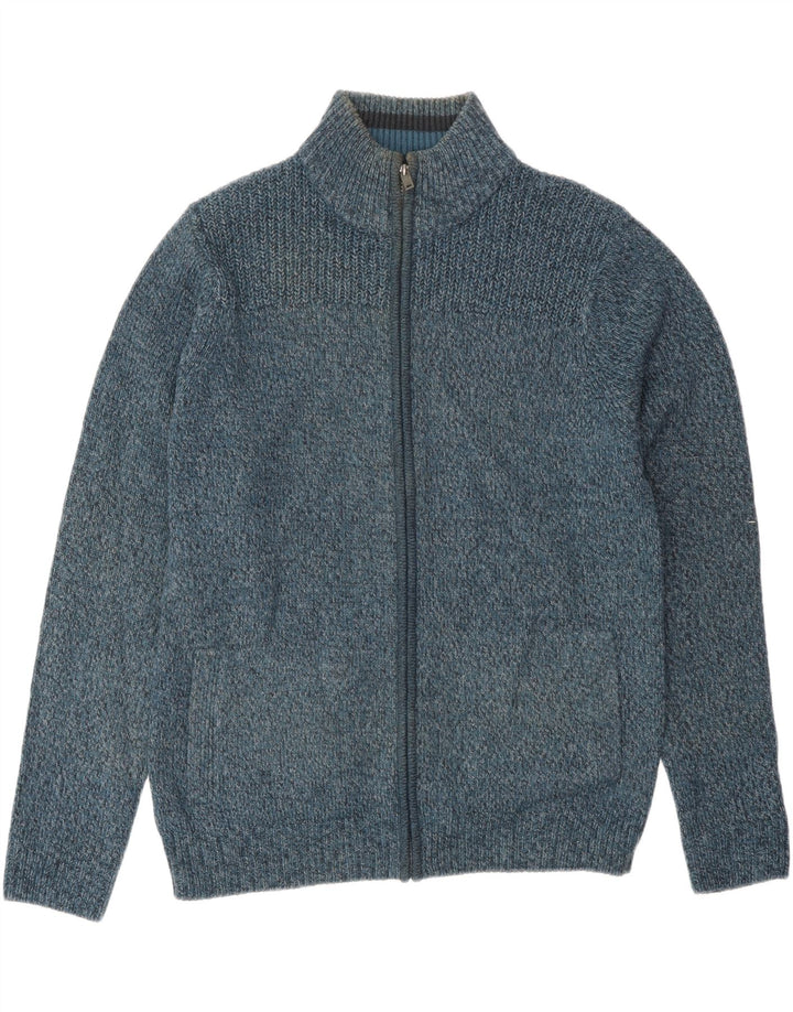 Maglione cardigan vestibilità regolare da uomo Marks & Spencer in acrilico blu medio
