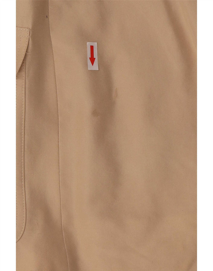 Giacca blazer a 2 bottoni da donna Max Mara UK 12 Seta beige medio