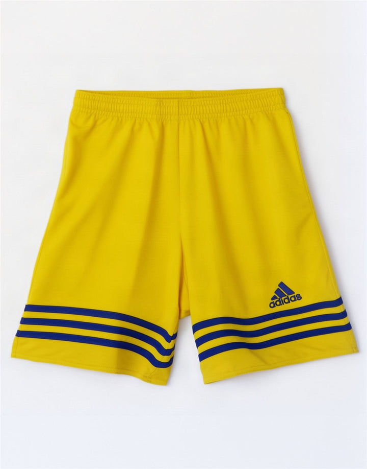 Pantaloncini sportivi Adidas Climalite da uomo piccoli in poliestere giallo