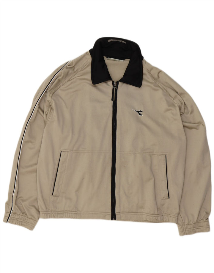 Giacca da tuta da uomo dal taglio ampio Diadora UK 38 Poliestere verde medio