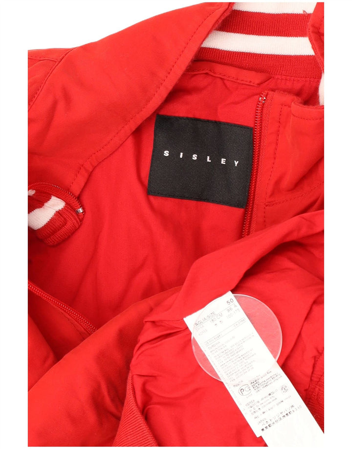 Giubbotto Bomber Donna Sisley IT 50 XL Rosso Cotone