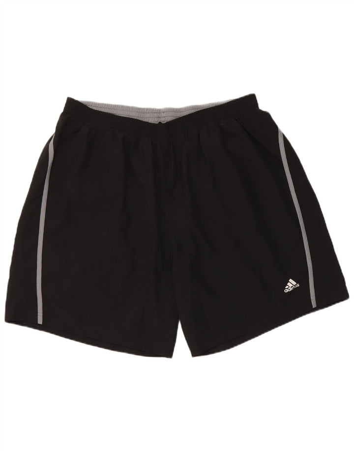 Pantaloncini sportivi da uomo Adidas grandi in poliestere nero