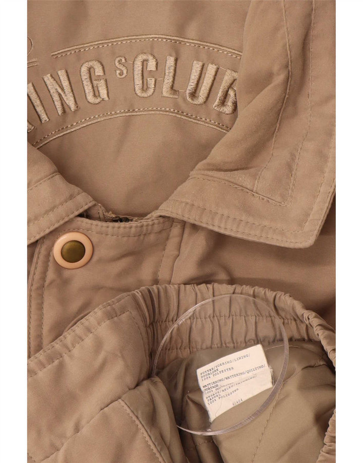 Giubbotto bomber vintage da uomo UK 40 grande beige poliestere