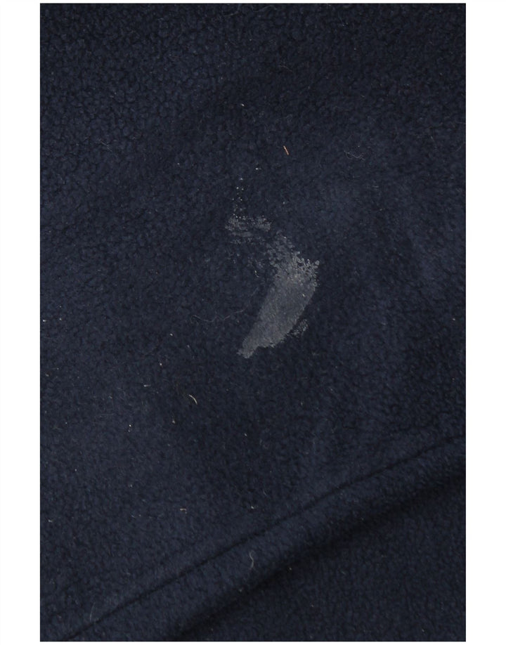 Maglione in pile da uomo Kappa con zip e collo grande in poliestere blu navy