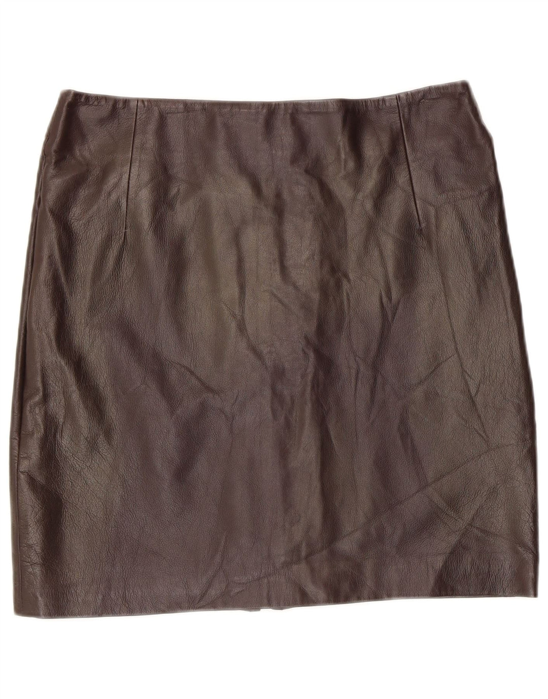 Gonna in pelle vintage da donna IT 48 XL W36 in pelle marrone