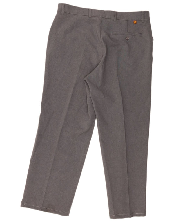 Pantaloni casual dritti da uomo Farah W34 L27 poliestere grigio