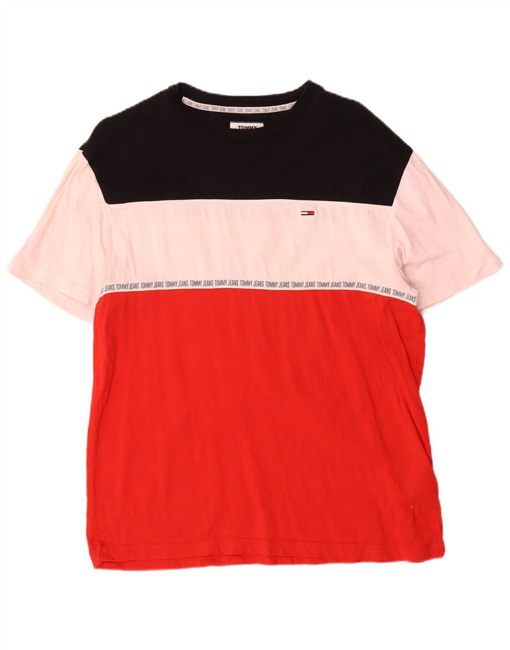 T-shirt grafica da uomo Tommy Hilfiger Top color block medio multicolore