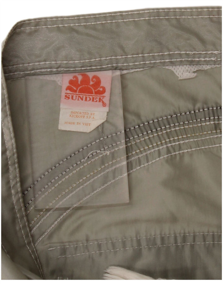 Pantaloncini da bagno da uomo SUNDEK grandi in nylon grigio