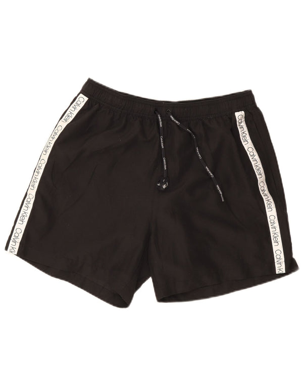 Pantaloncini da bagno grafici da uomo Calvin Klein XL poliestere color block nero