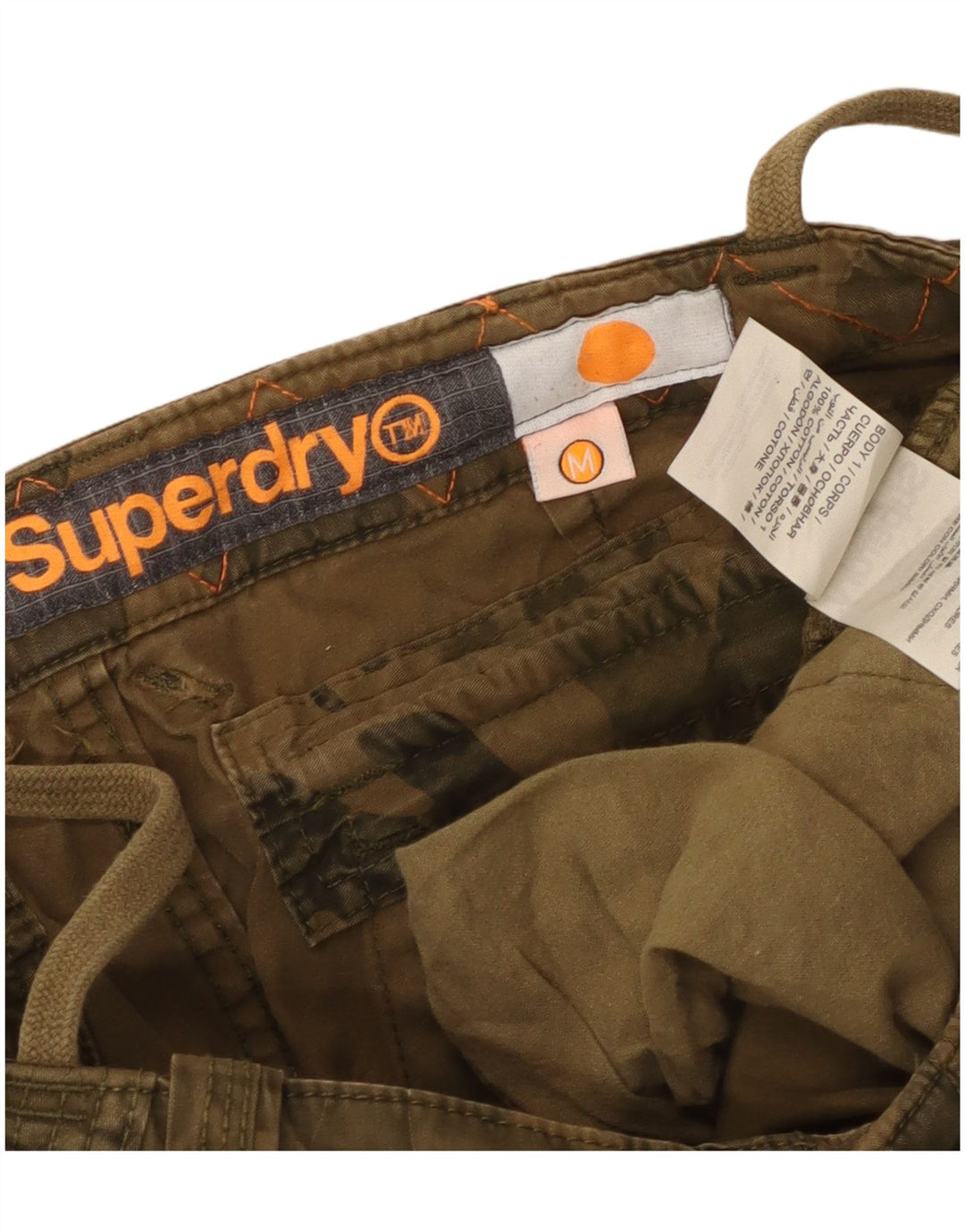 Pantaloni cargo dritti da uomo Superdry medi W34 L33 mimetici kaki