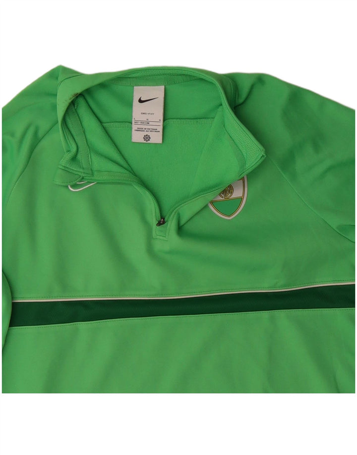 Top della tuta pullover con zip e collo Nike Alba Roma da ragazzo, 12-13 anni, grande, verde