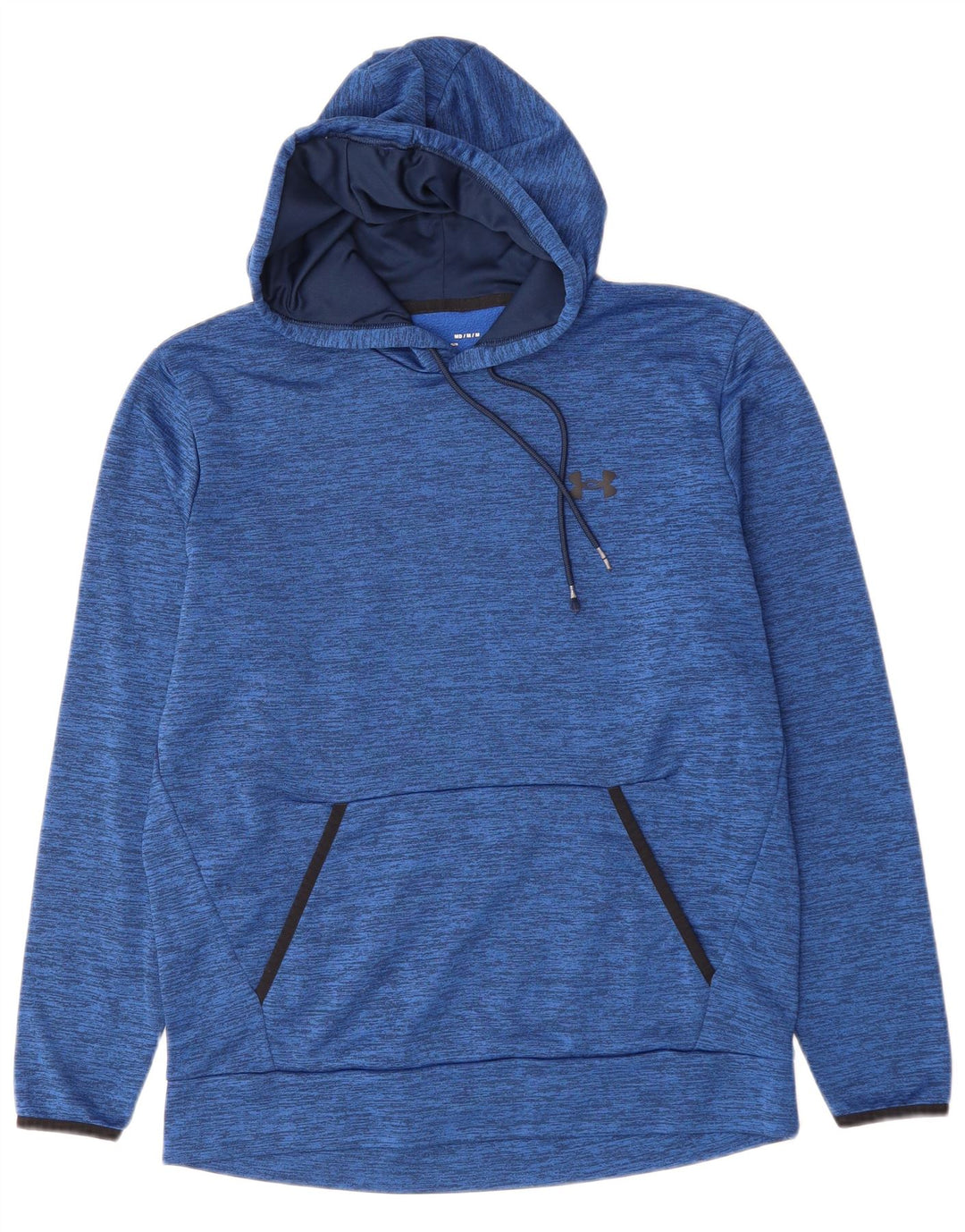 UNDER ARMOUR Maglia con cappuccio ampia da uomo in poliestere chiazzato blu medio