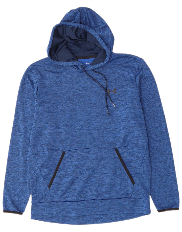 UNDER ARMOUR Maglia con cappuccio ampia da uomo in poliestere chiazzato blu medio