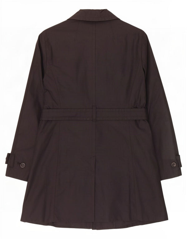 Trench Petite da donna Ann Taylor Loft UK 10 piccolo cotone nero