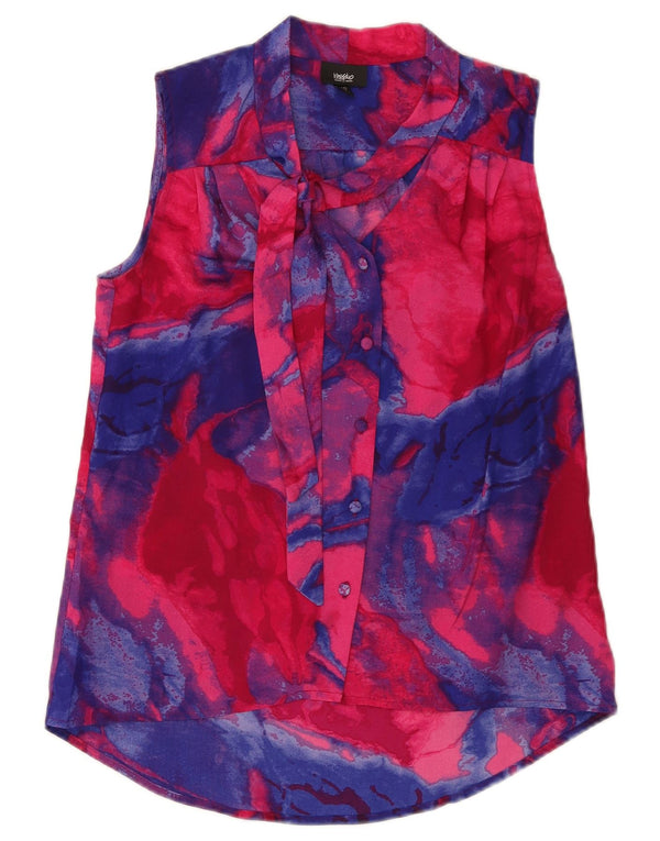 MOSSIMO Camicetta a camicia lunga oversize da donna UK 6 XS multicolore