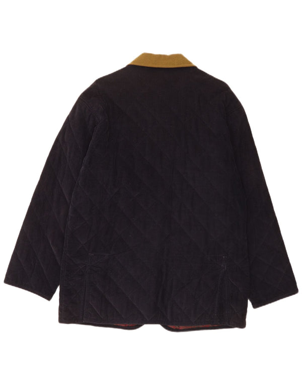 Giacca da uomo trapuntata in velluto a coste Via Ardigo IT 46 Small Blu Navy