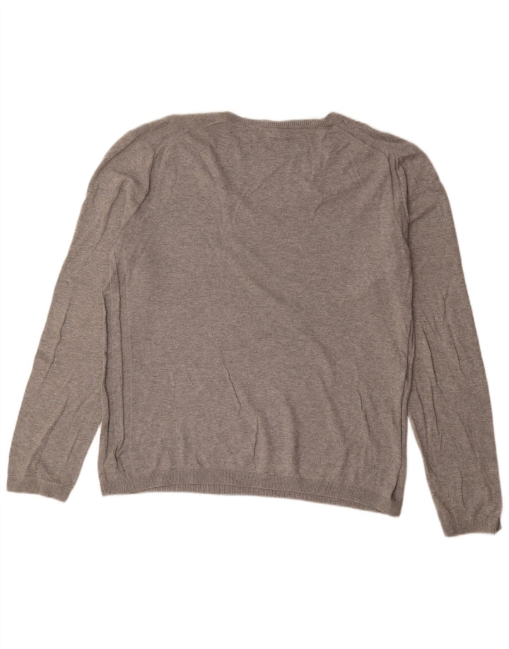 Maglione Gap da uomo con scollo a V grande in cotone grigio