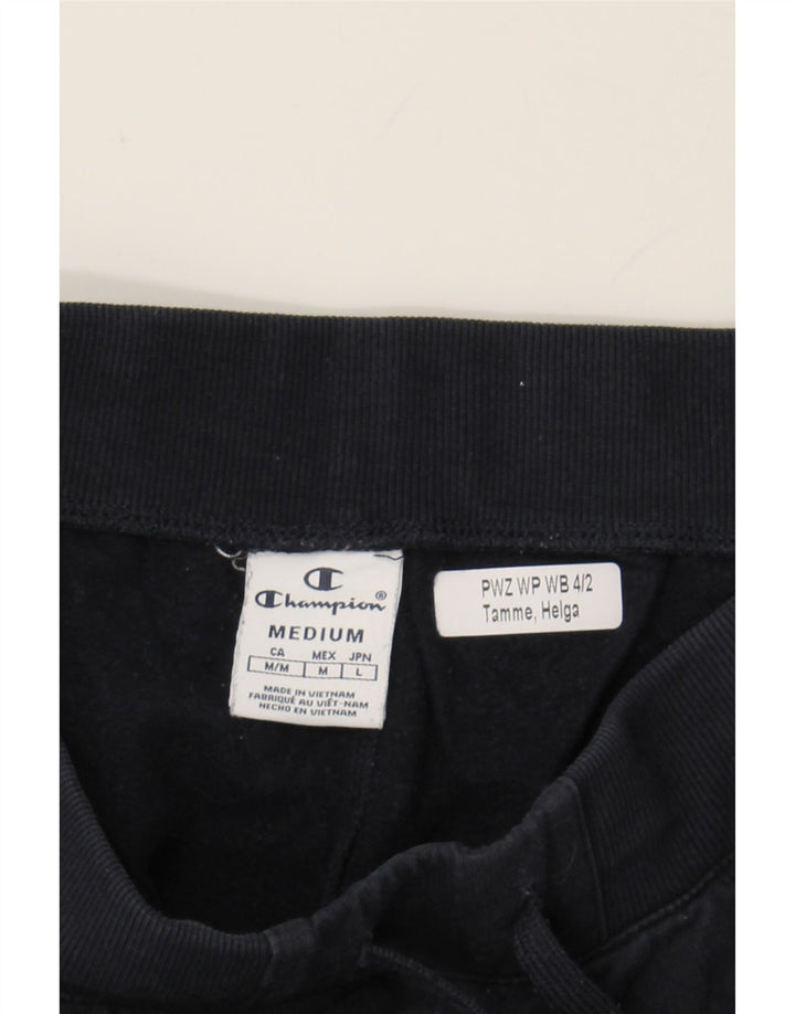 CHAMPION Womens Tracksuit Trousers Joggers UK 12 Medium Navy Blue Vintage Champion and Second-Hand Champion from Messina Hembry 