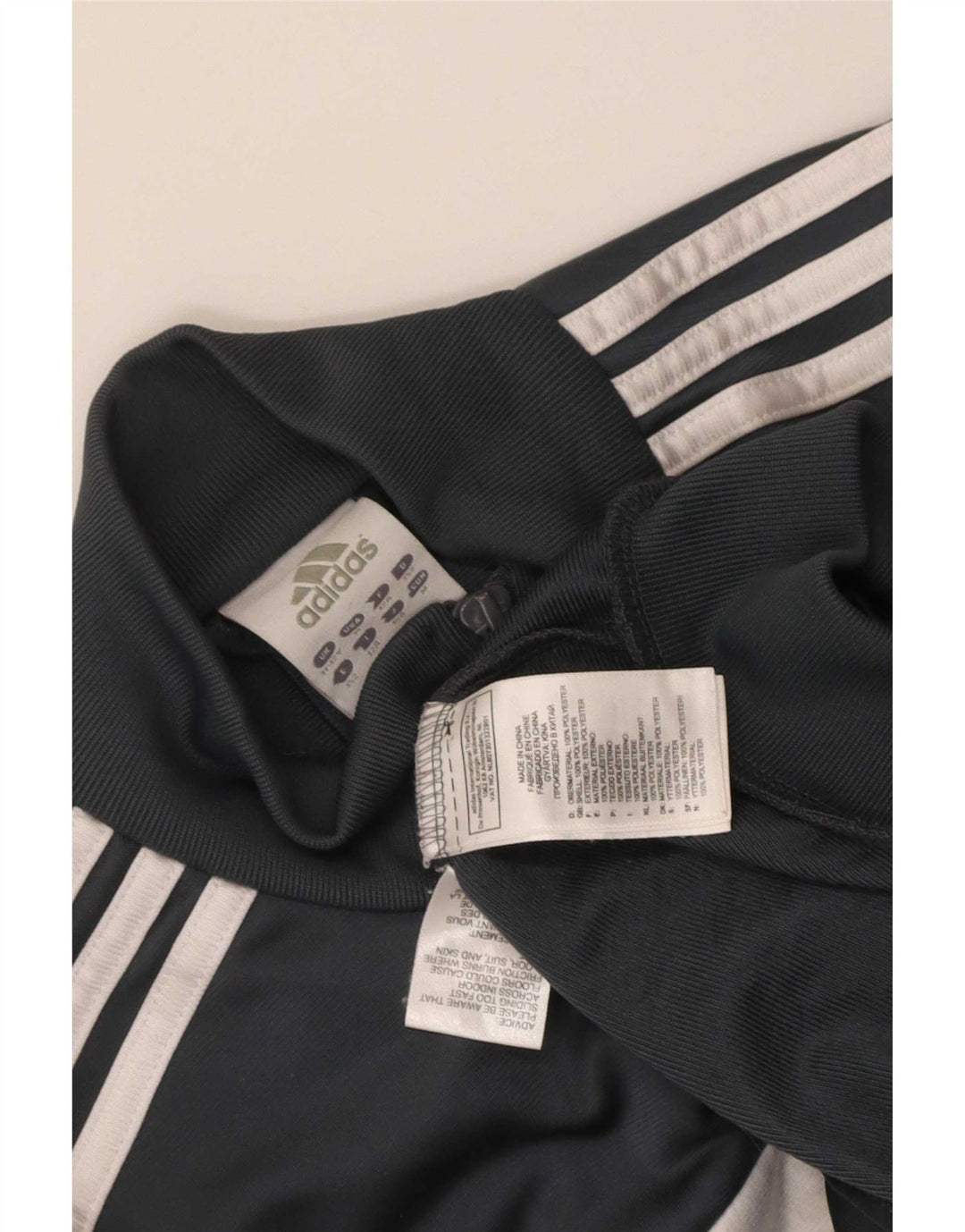 Giacca da tuta da ragazzo Adidas 11-12 anni in poliestere color block grigio