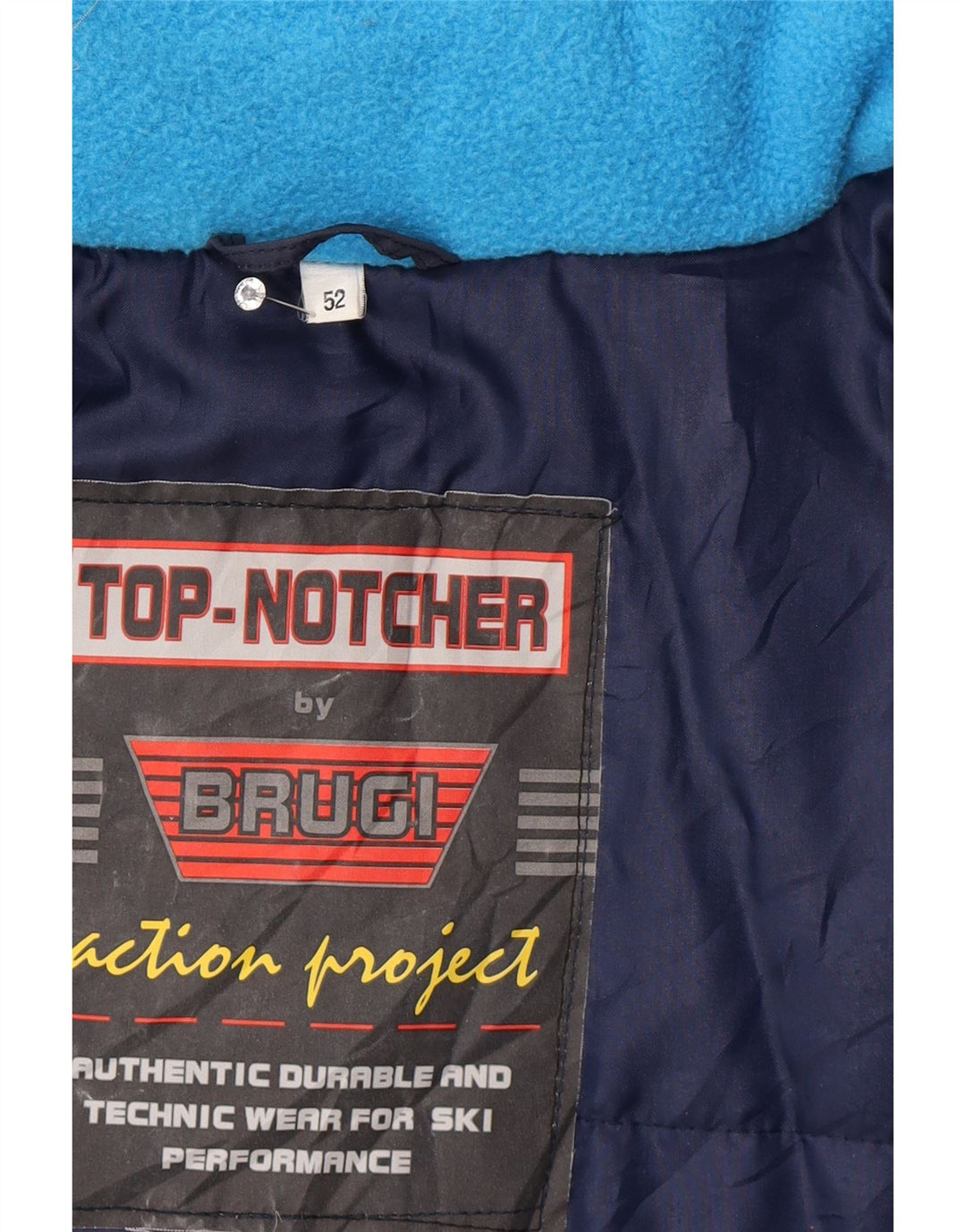 Giacca da sci con cappuccio da uomo Brugi IT 52 XL Blu Navy Colourblock in poliammide