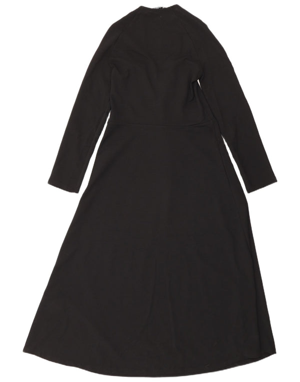 Vestito lungo a maniche lunghe da donna Zara UK 4 XS Nero