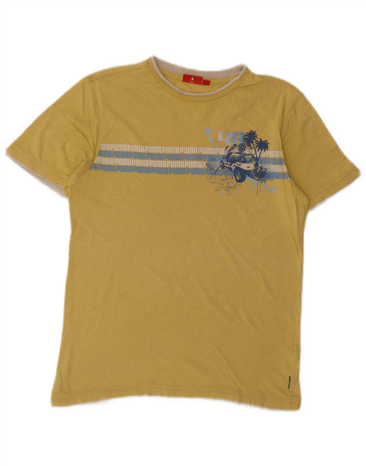 T-shirt grafica da uomo Puma Top Small gialla