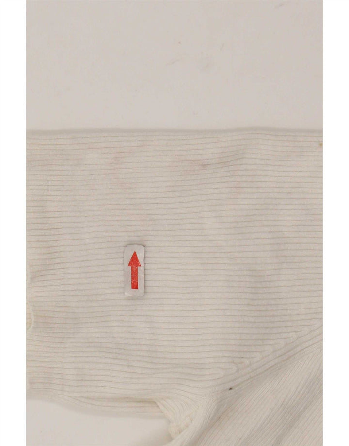 Polo da donna Marks & Spencer UK 14 grande cotone bianco