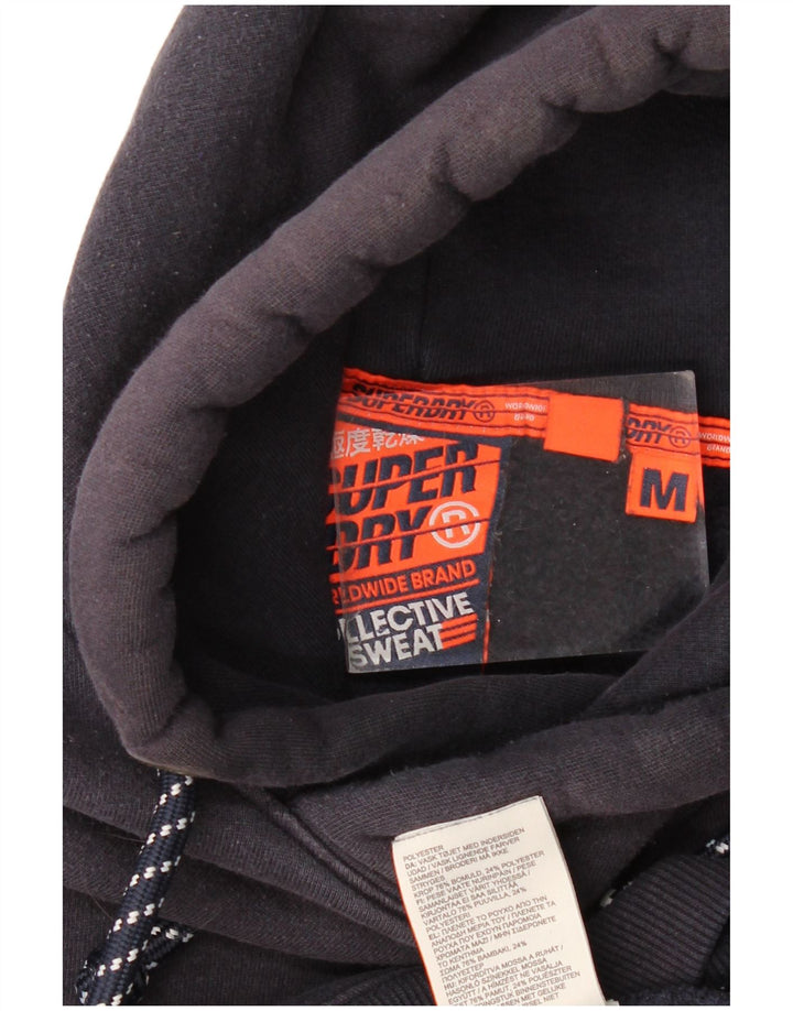 Maglione con cappuccio da uomo Superdry in cotone blu navy medio