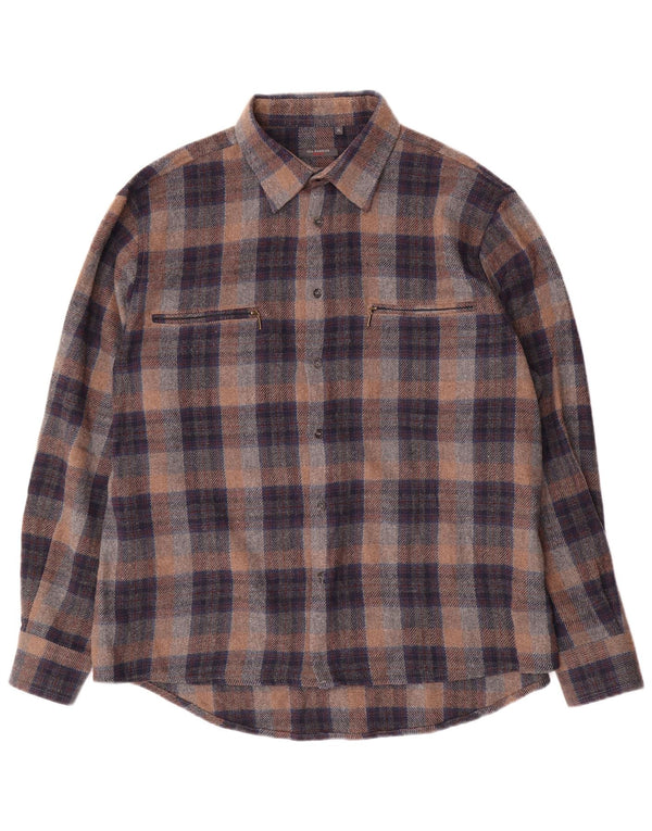 Camicia overshirt da uomo SEA BARRIER XL Acrilico a quadri grigio