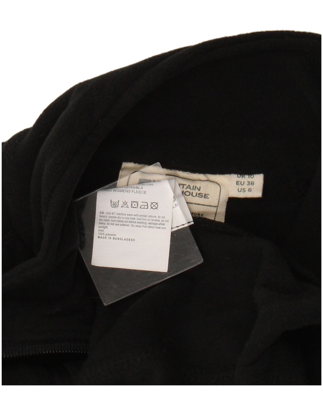 Giacca in pile corta da donna Mountain Warehouse UK 10 Small Poliestere nero