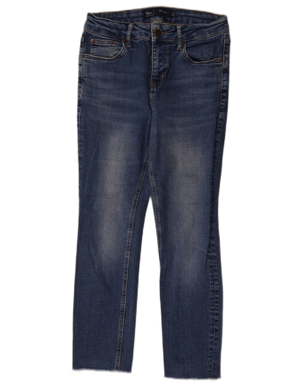 Jeans skinny corti da donna Boden UK 10 piccoli W28 L25 cotone blu