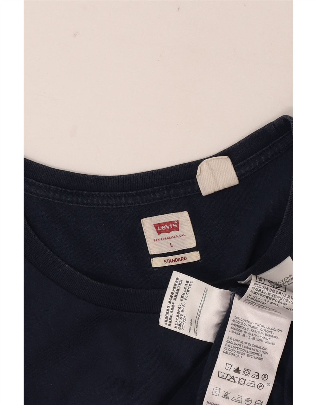 T-shirt standard da uomo Levi's Top Large in cotone blu navy
