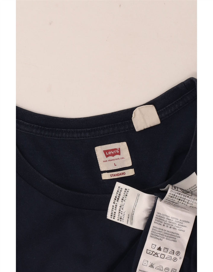 T-shirt standard da uomo Levi's Top Large in cotone blu navy
