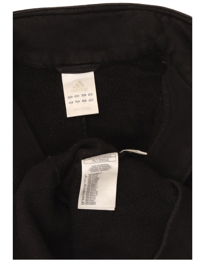 Giacca da tuta da donna Adidas UK 16 grande cotone nero